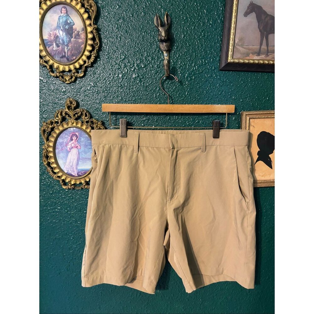 Fabletics Mens Tan Chino Performance Shorts Size 34